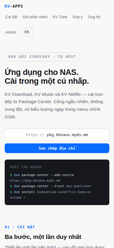 spkrepo-04-mobile-home From Personal Problem to Community Solution: Building Self-Hosted AI Media Apps for Synology NAS